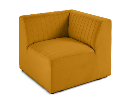 Module d'assise d'angle réversible en velours Nova