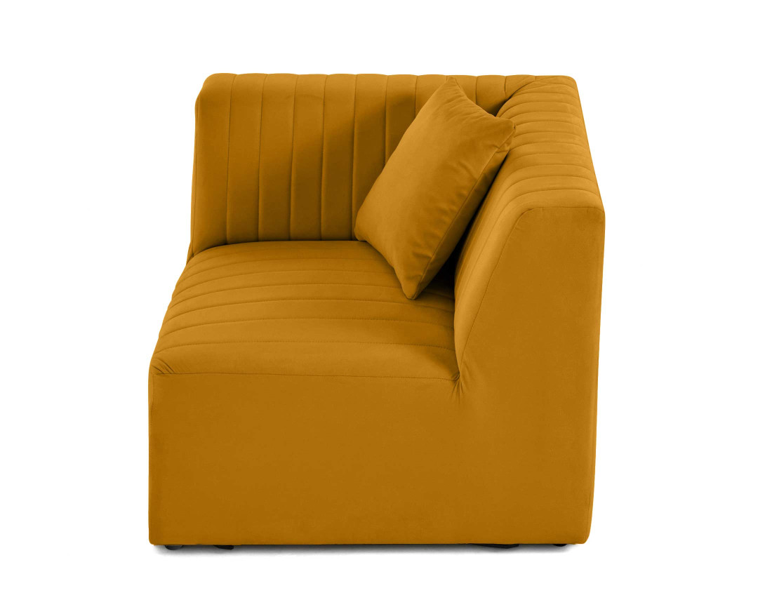 Module d'assise d'angle réversible en velours Nova