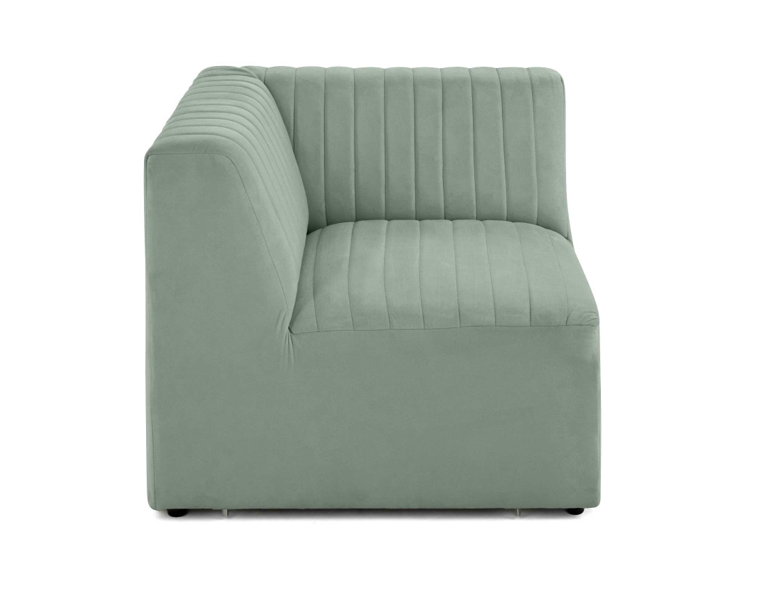 Module d'assise d'angle réversible en velours Nova