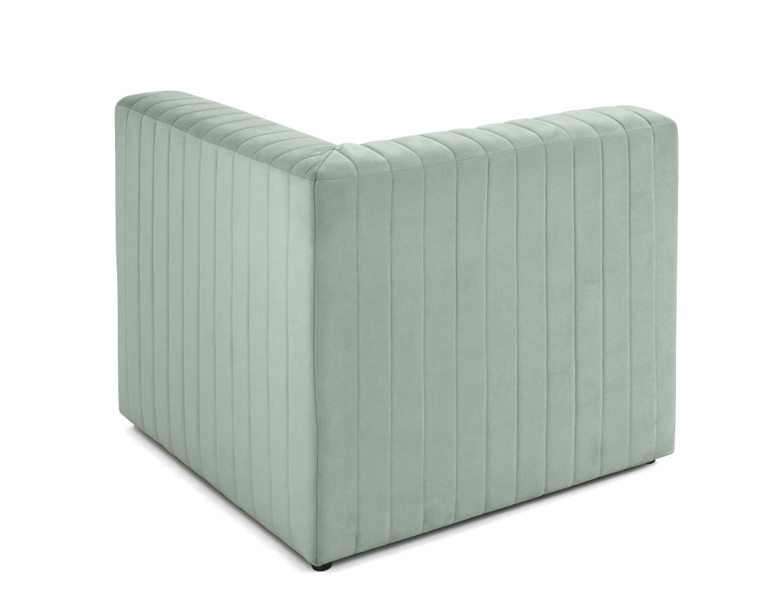 Module d'assise d'angle réversible en velours Nova