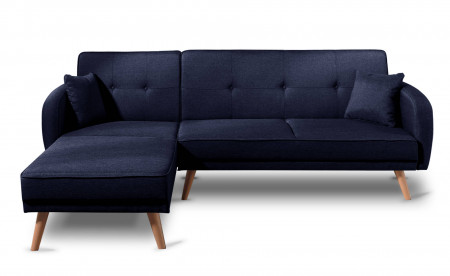 Folke - Canapé d'angle réversible scandinave convertible en tissu - 239x85x158cm Folke - Canapé d'angle réversible scandinave convertible en tissu - 239x85x158cm