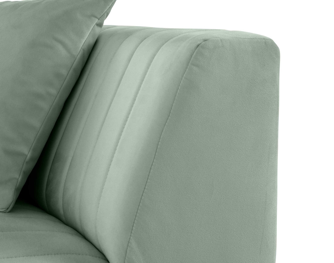 Module d'assise d'angle réversible en velours Nova