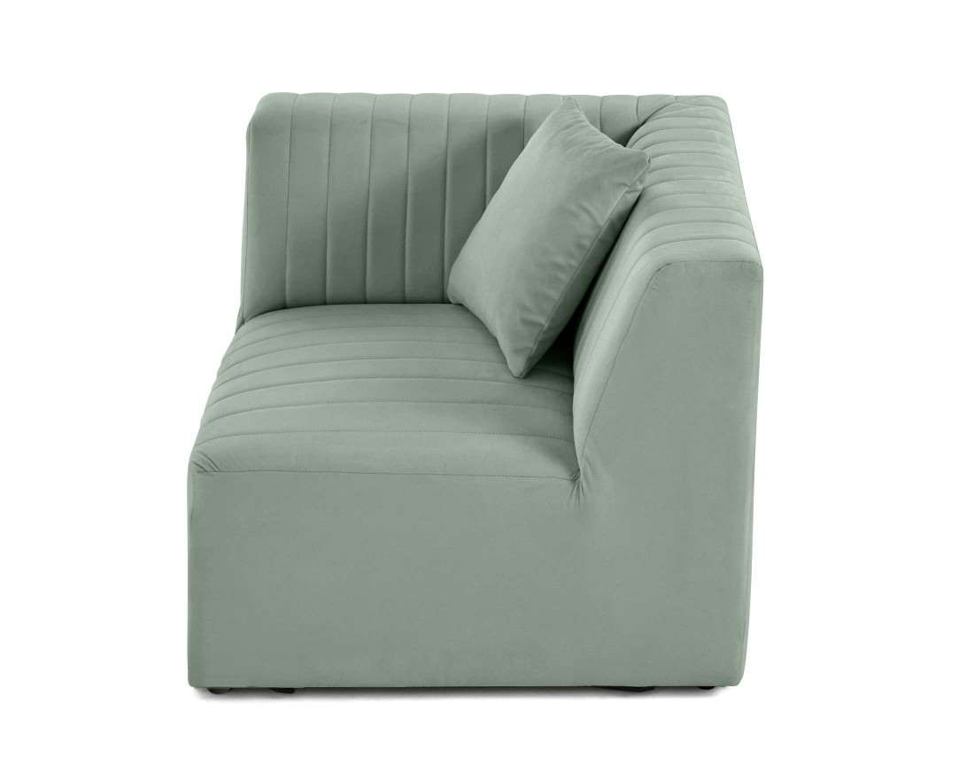 Module d'assise d'angle réversible en velours Nova