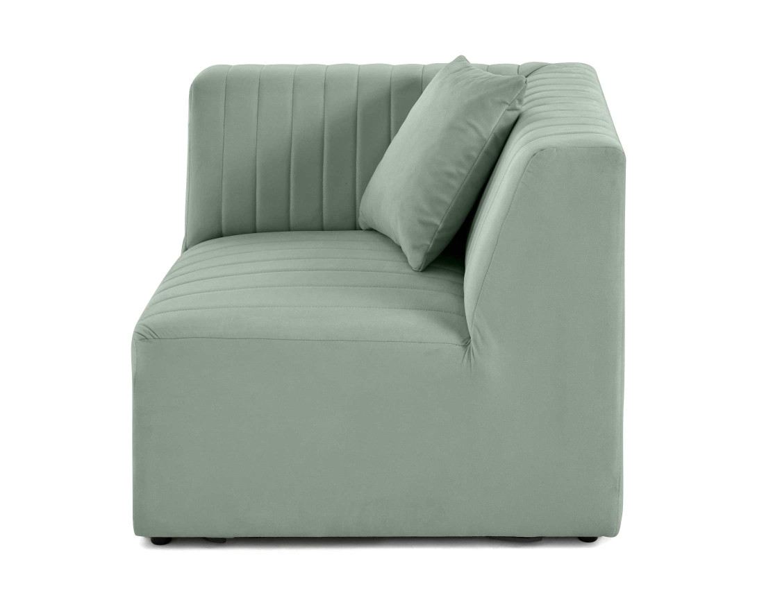 Module d'assise d'angle réversible en velours Nova