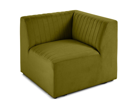 Module d'assise d'angle réversible en velours Nova