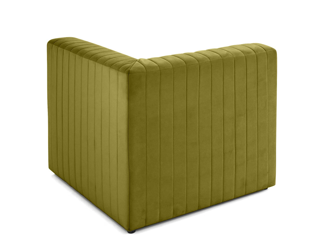 Module d'assise d'angle réversible en velours Nova