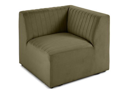 Module d'assise d'angle réversible en velours Nova