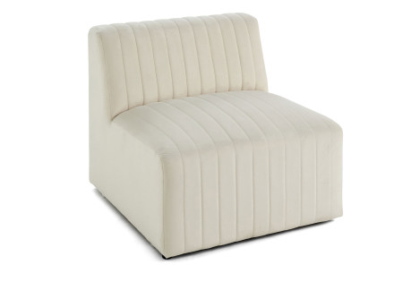 Module d'assise sans accoudoirs en velours Nova