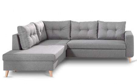 NORDIC - Canapé scandinave d'angle gauche L convertible en tissu - 234x86x188cm NORDIC - Canapé scandinave d'angle gauche L convertible en tissu - 234x86x188cm