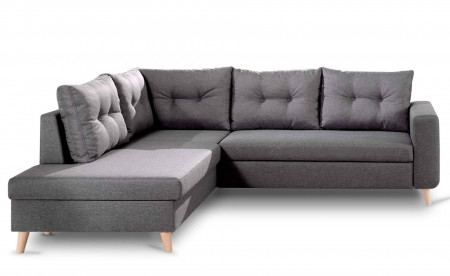 NORDIC - Canapé scandinave d'angle gauche L convertible en tissu - 234x86x188cm NORDIC - Canapé scandinave d'angle gauche L convertible en tissu - 234x86x188cm