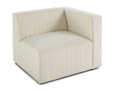 Module d'assise droit en velours Nova