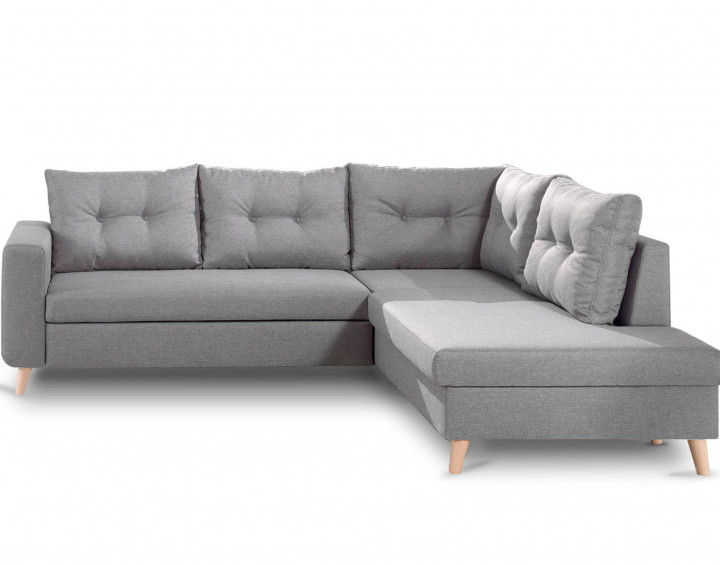 NORDIC - Canapé scandinave d'angle droite L convertible en tissu - 234x86x188cm NORDIC - Canapé scandinave d'angle droite L convertible en tissu - 234x86x188cm