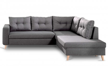 NORDIC - Canapé scandinave d'angle droite L convertible en tissu - 234x86x188cm NORDIC - Canapé scandinave d'angle droite L convertible en tissu - 234x86x188cm