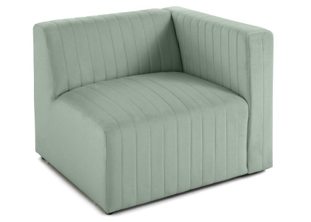 Module d'assise droit en velours Nova