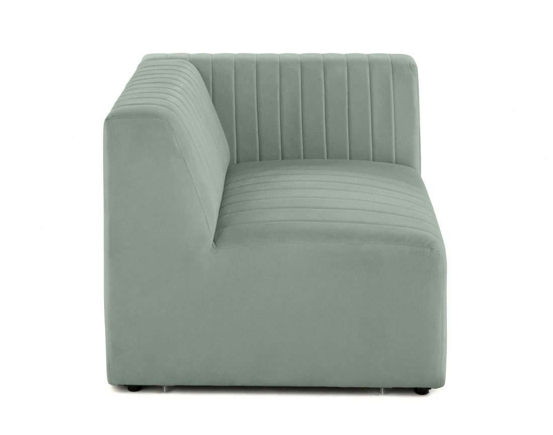 Module d'assise droit en velours Nova