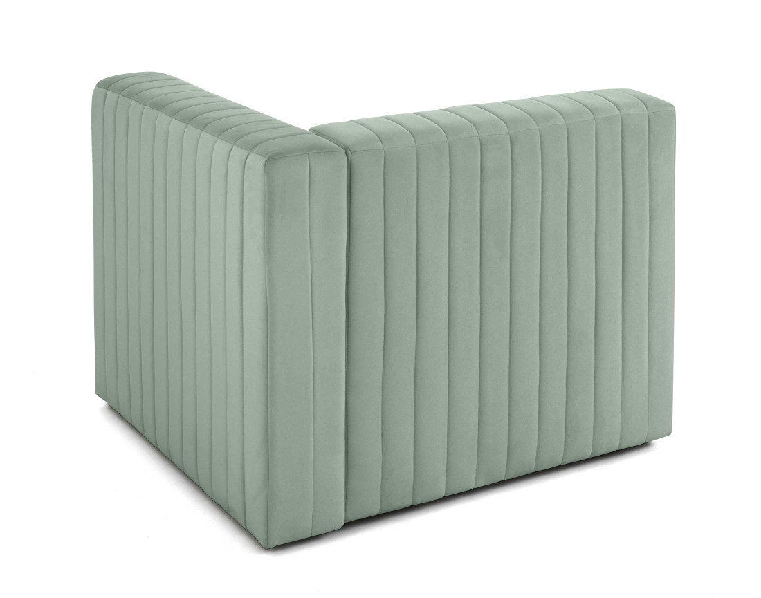 Module d'assise droit en velours Nova