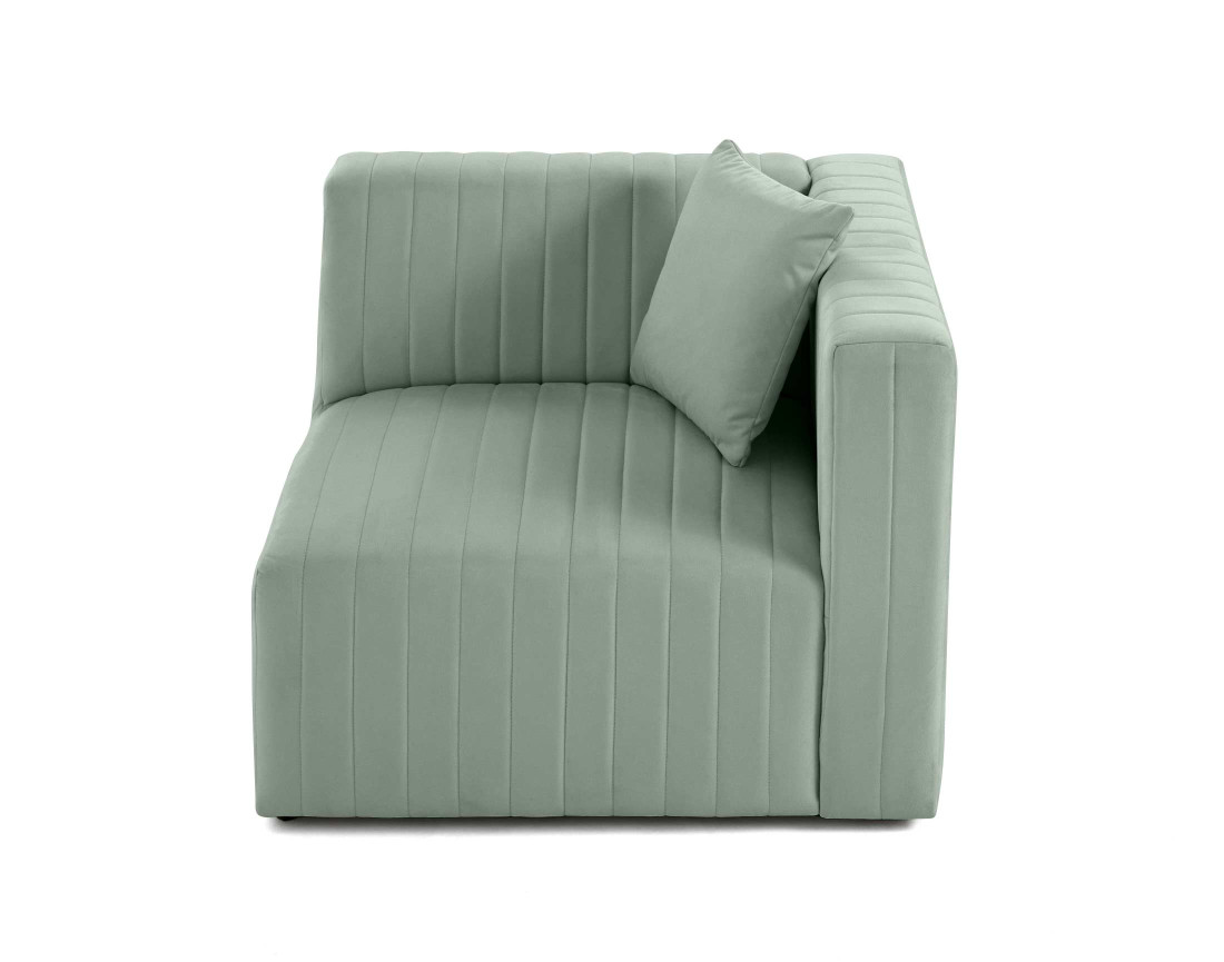 Module d'assise droit en velours Nova