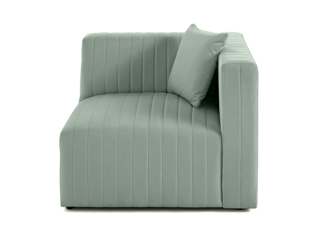 Module d'assise droit en velours Nova