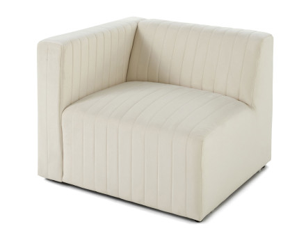 Module d'assise gauche en velours Nova