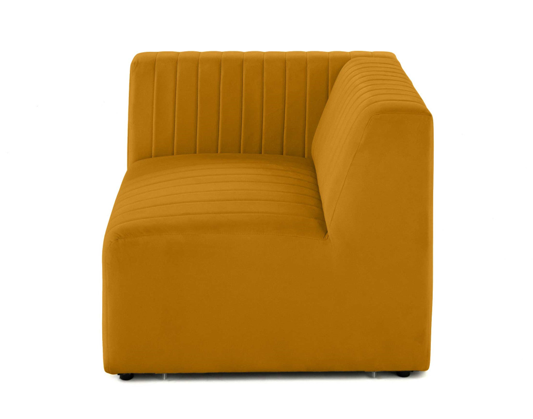 Module d'assise gauche en velours Nova