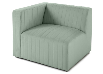 Module d'assise gauche en velours Nova