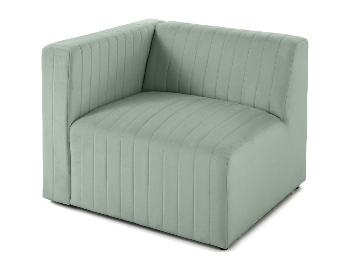 Module d'assise gauche en velours Nova