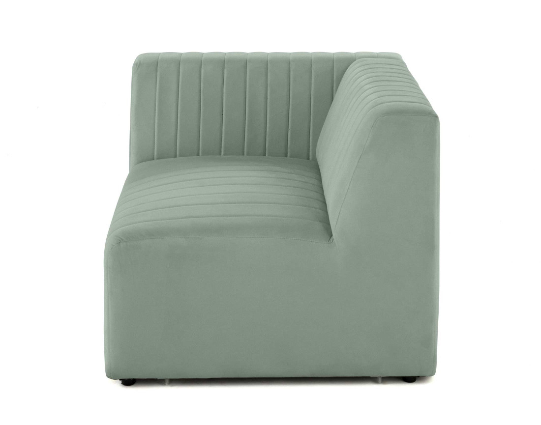 Module d'assise gauche en velours Nova