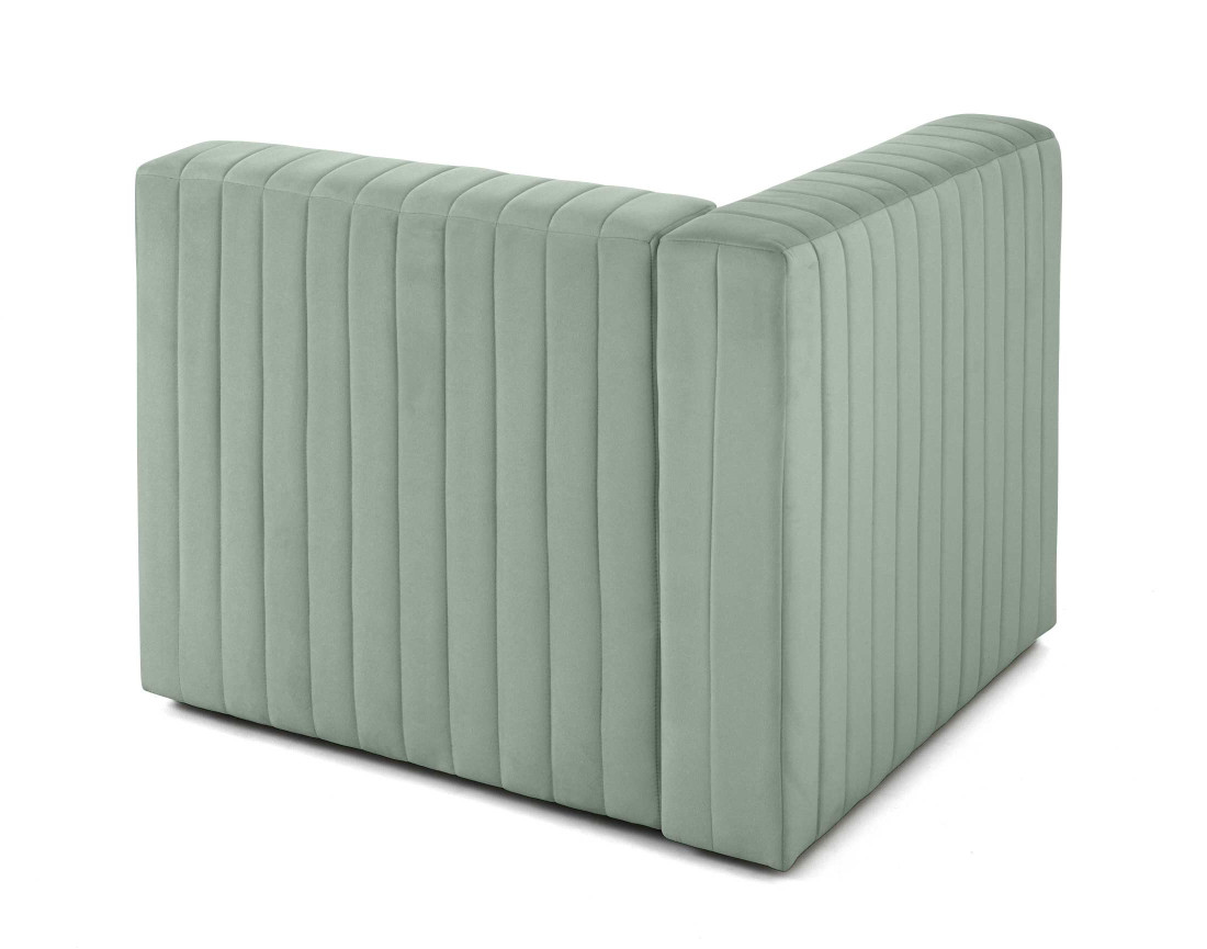 Module d'assise gauche en velours Nova