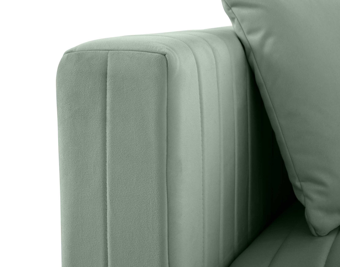 Module d'assise gauche en velours Nova