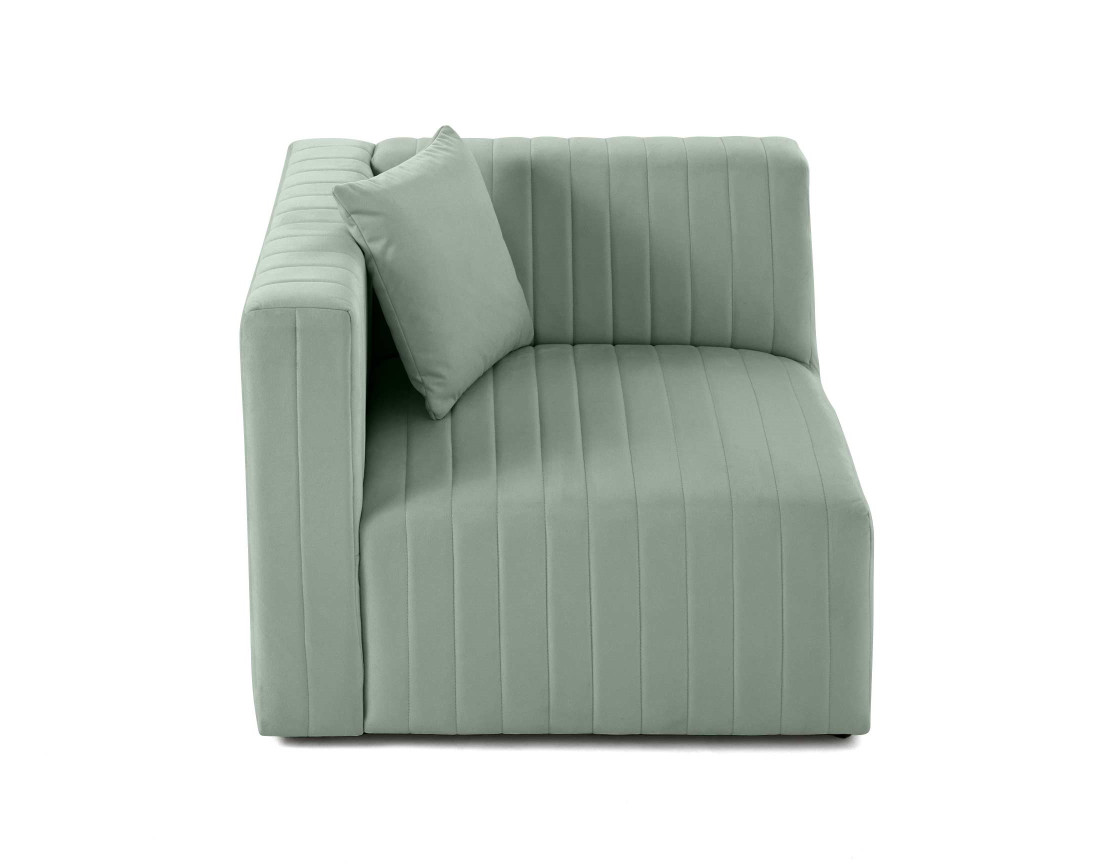 Module d'assise gauche en velours Nova