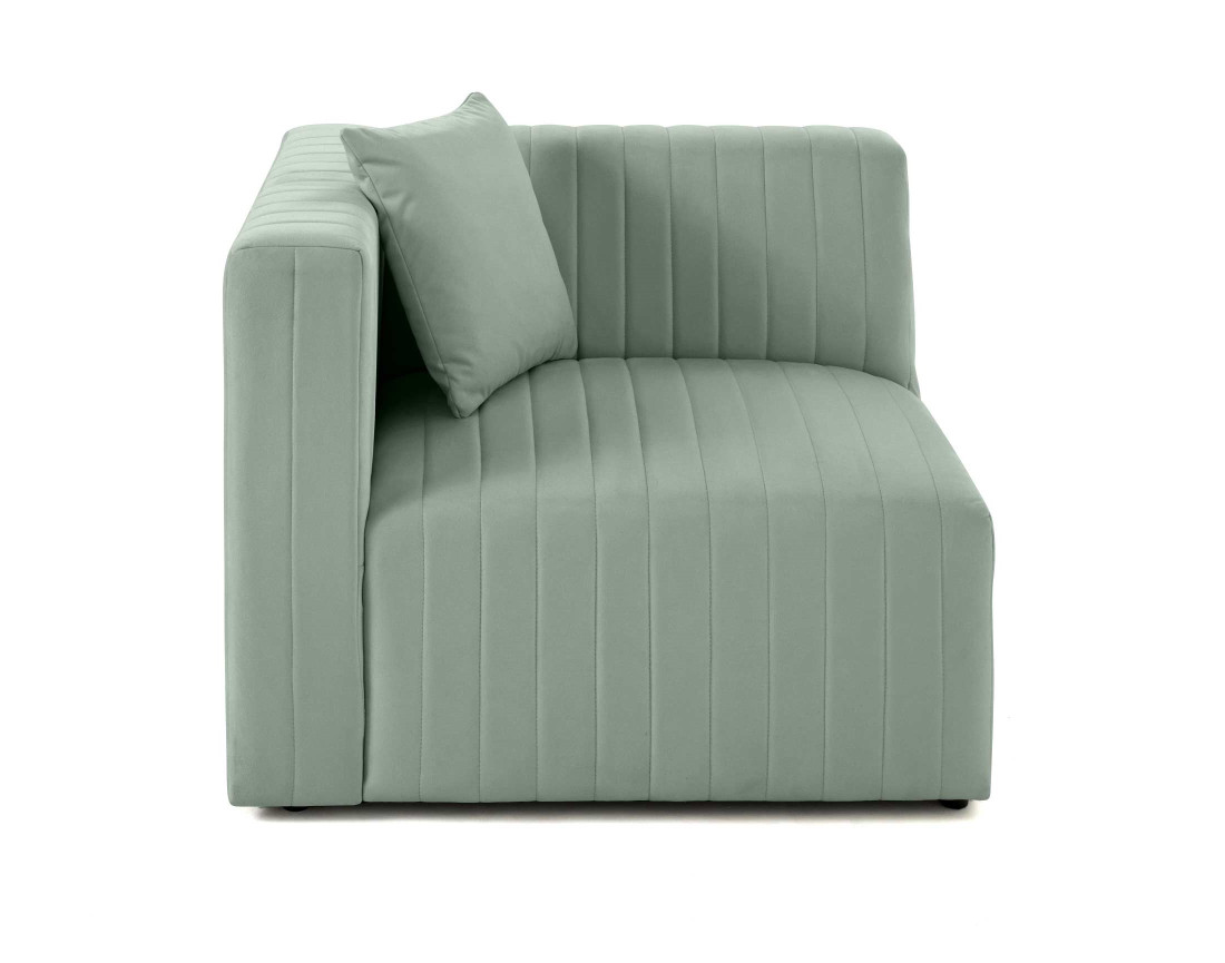 Module d'assise gauche en velours Nova