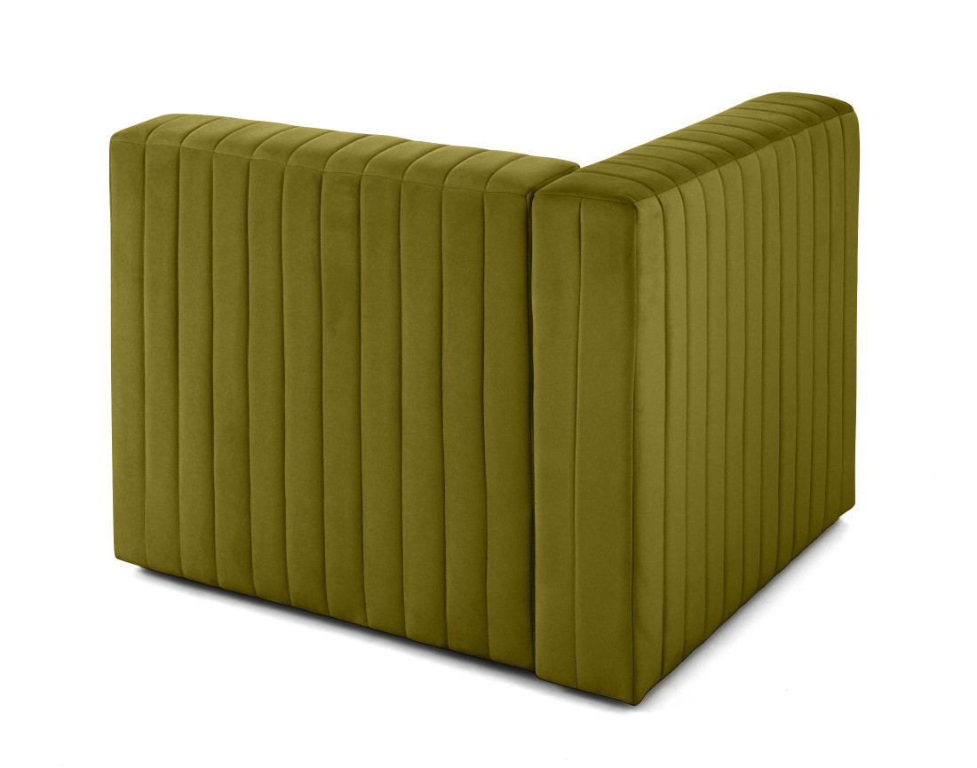 Module d'assise gauche en velours Nova