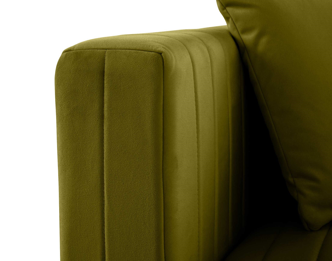 Module d'assise gauche en velours Nova