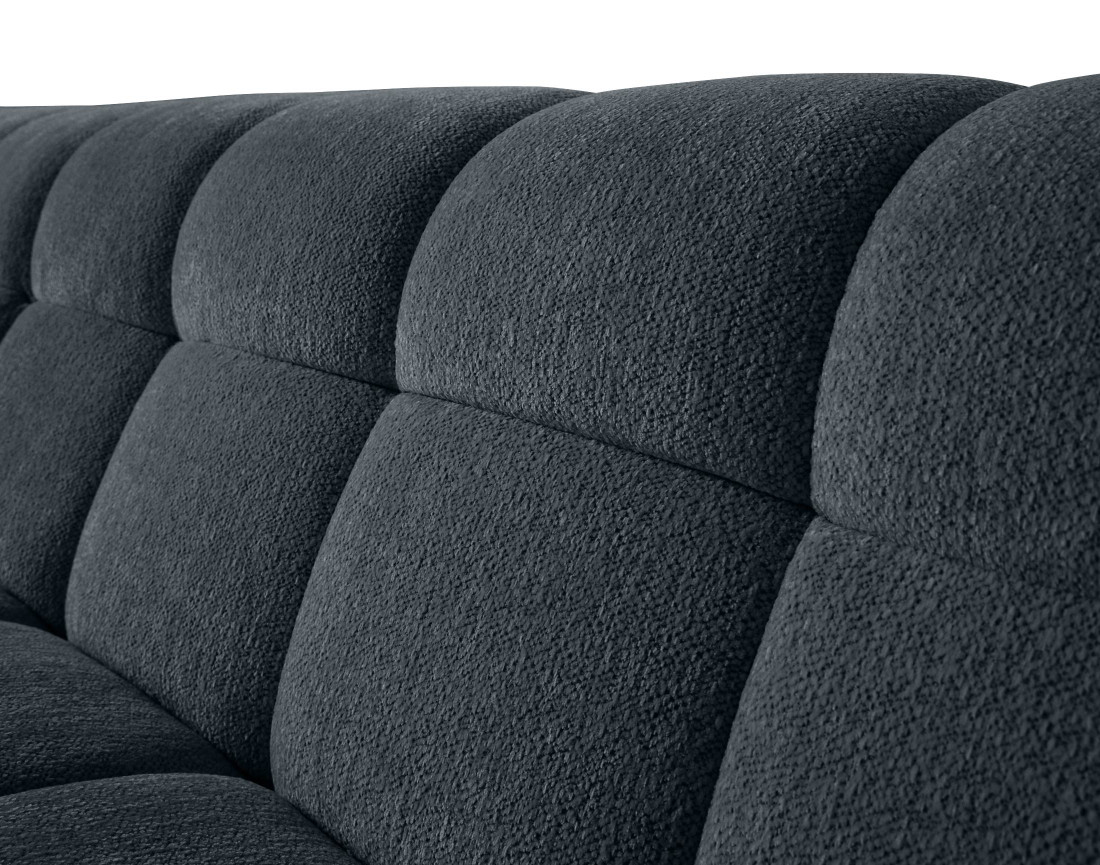 Canapé d'angle gauche 4 places en tissu texturé