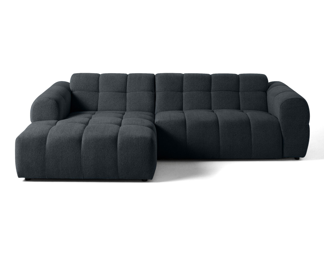Canapé d'angle gauche 4 places en tissu texturé