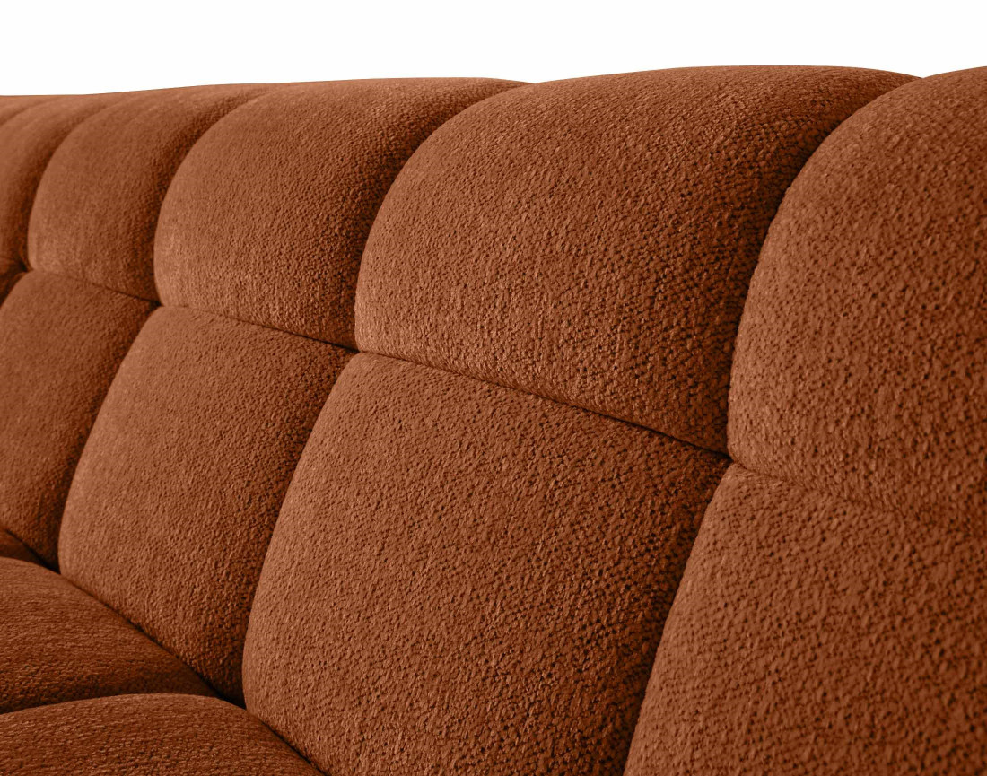 Canapé d'angle gauche 4 places en tissu texturé