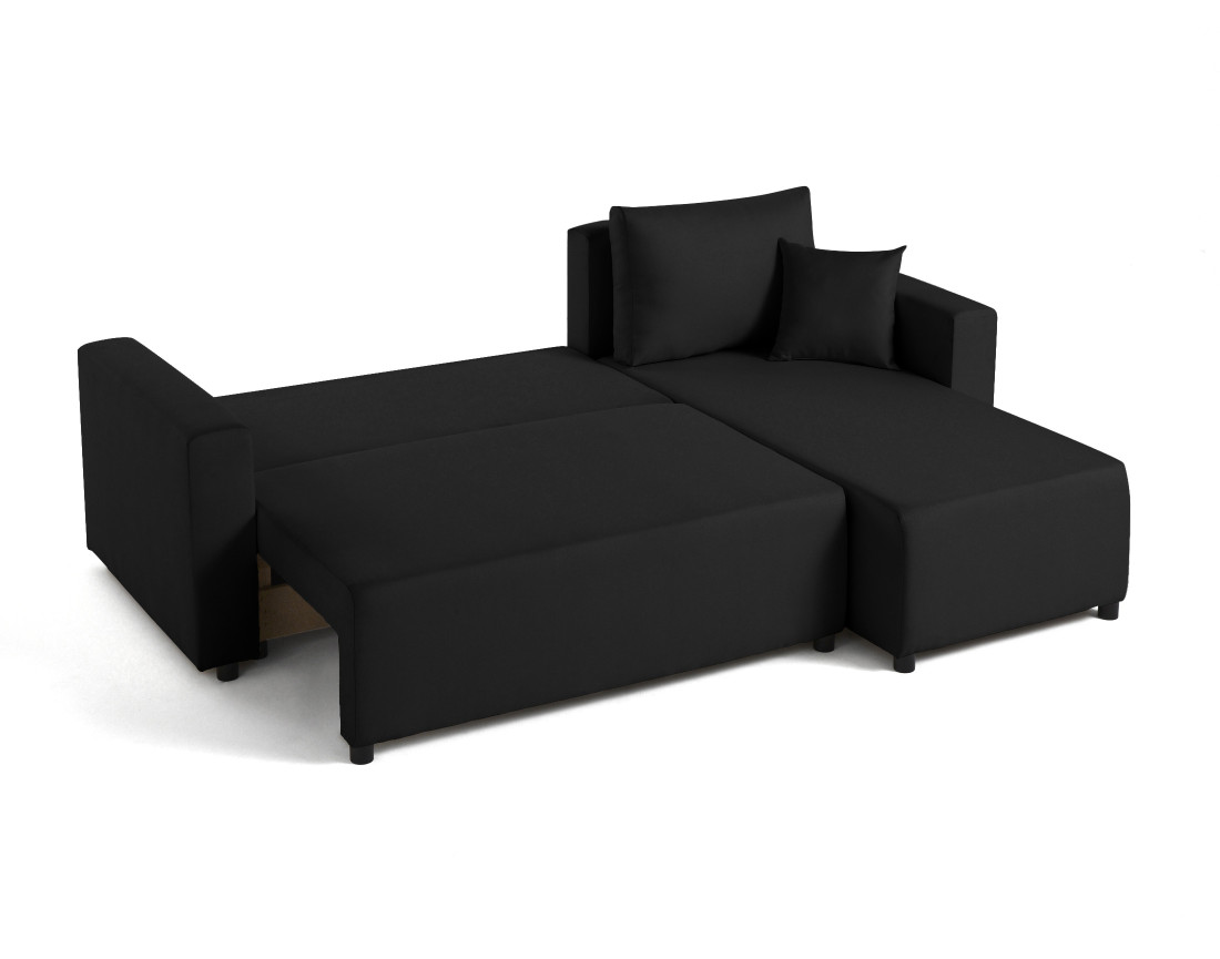 Canapé d'angle réversible 4 places convertible avec coffre en tissu Regala Canapé d'angle réversible 4 places convertible avec coffre en tissu Regala