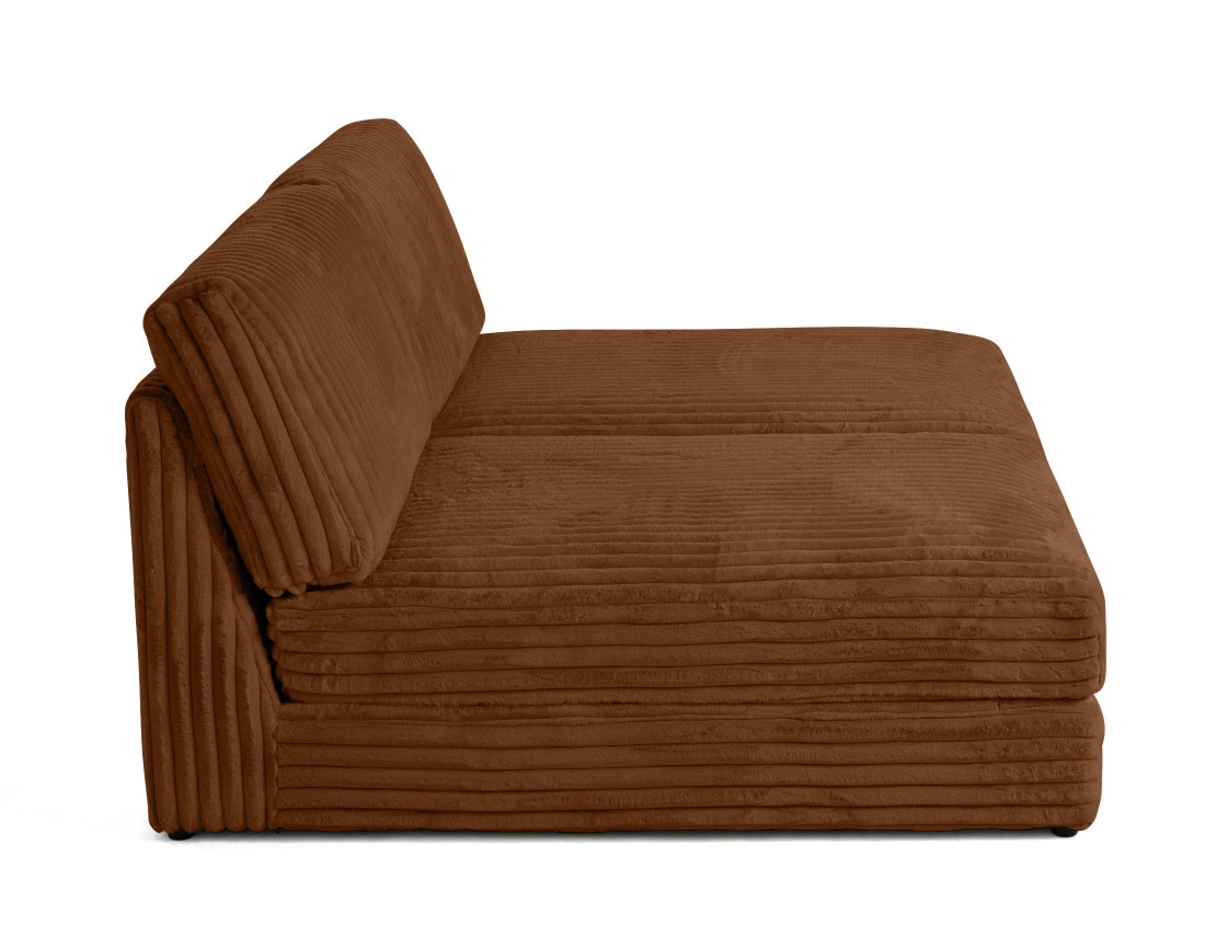 Canapé modulable 3 places en fausse fourrure côtelée Jasper