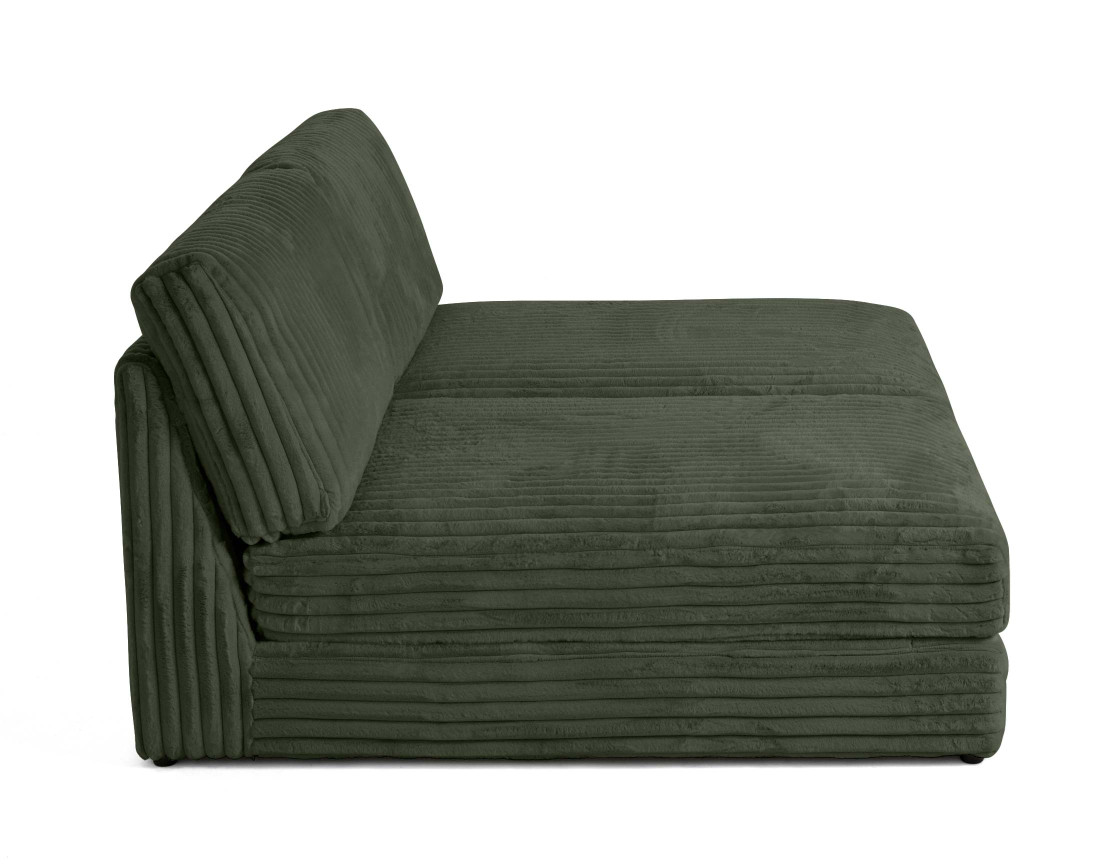 Canapé modulable 3 places en fausse fourrure côtelée Jasper