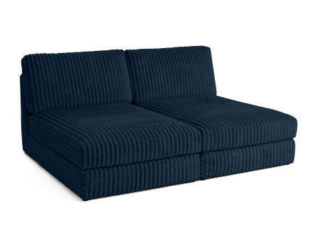 Canapé modulable 3 places en fausse fourrure côtelée Jasper