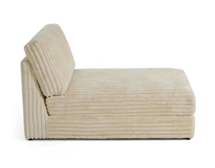 Module méridienne en fausse fourrure côtelée Jasper