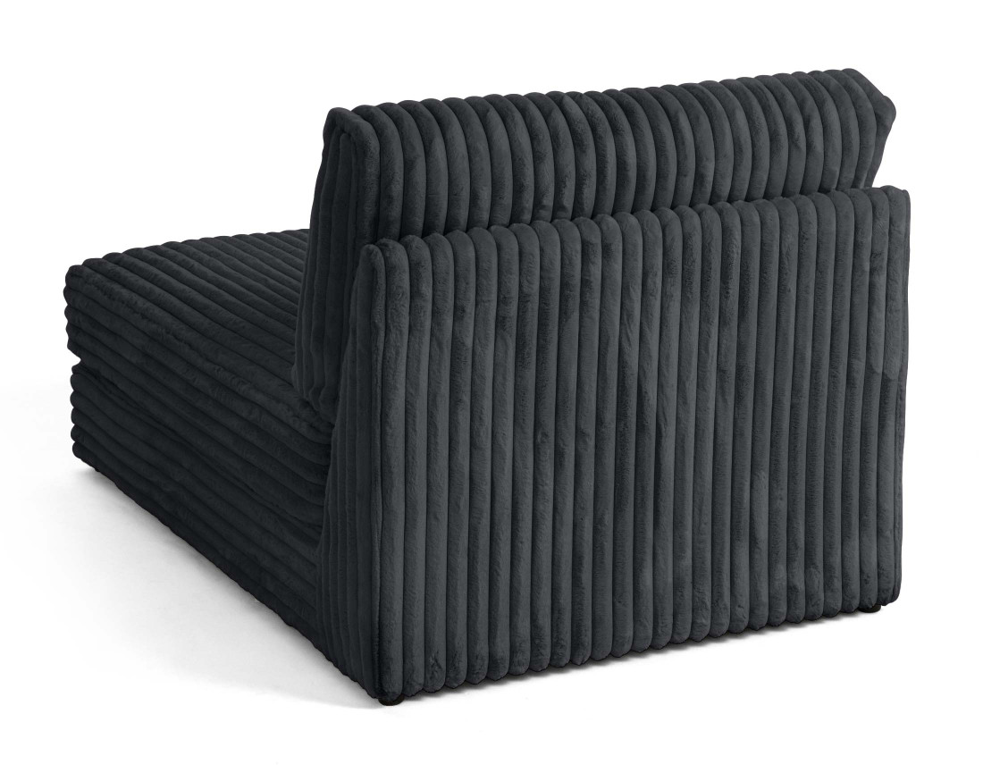 Module méridienne en fausse fourrure côtelée Jasper