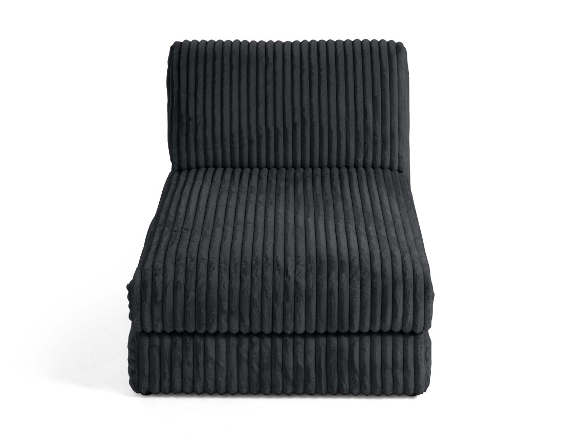 Module méridienne en fausse fourrure côtelée Jasper