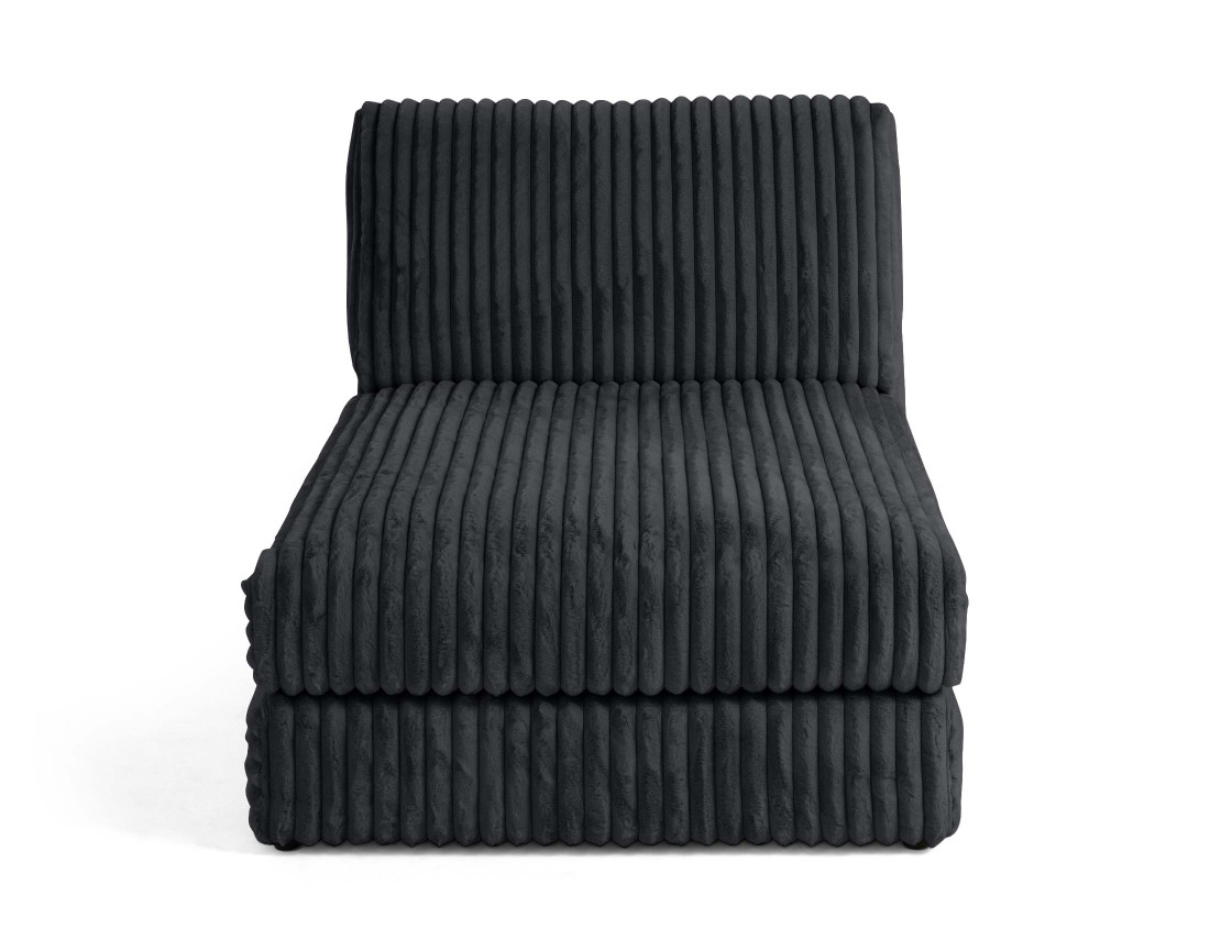 Module méridienne en fausse fourrure côtelée Jasper