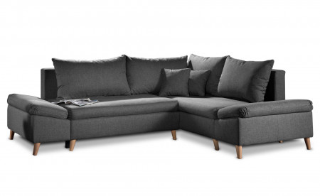 Rosa - Canapé d'angle scandinave droite convertible avec rangement - 258x196x85cm Rosa - Canapé d'angle scandinave droite convertible avec rangement - 258x196x85cm