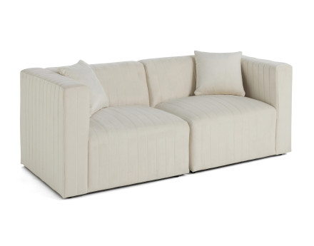 Canapé modulable 2 places en velours Nova