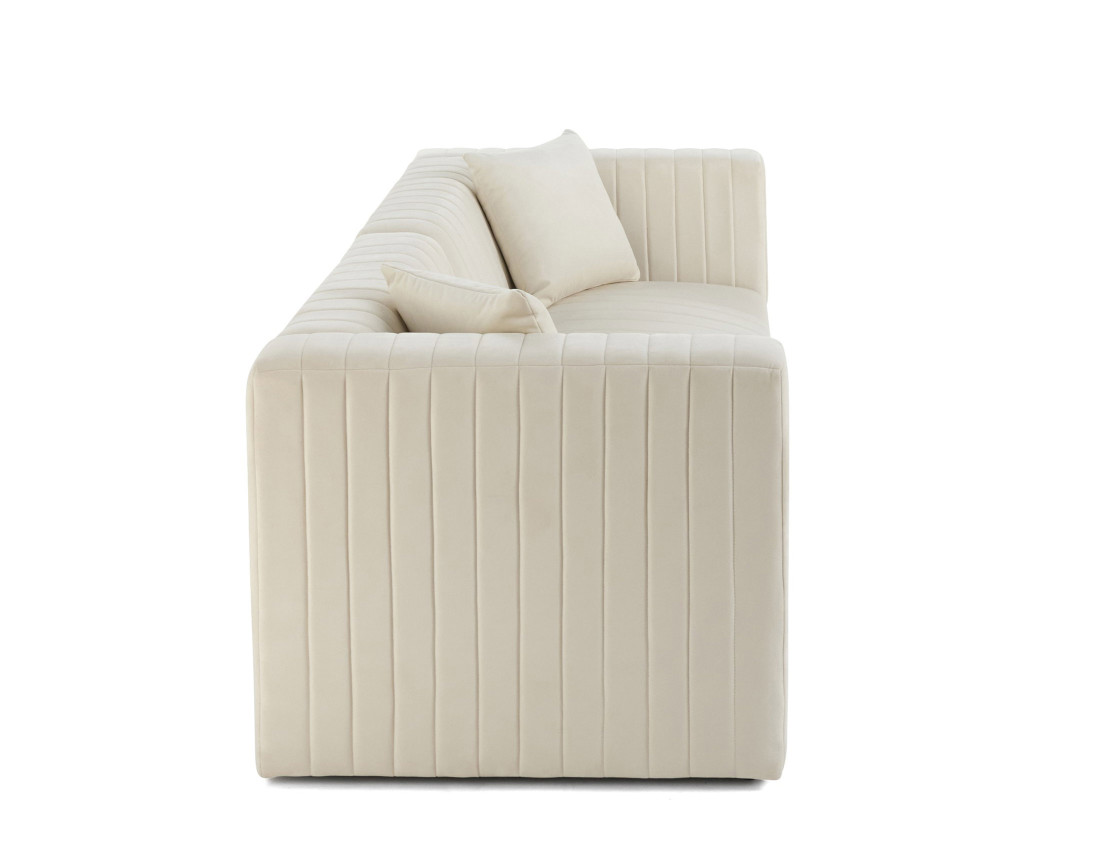 Canapé modulable 2 places en velours Nova