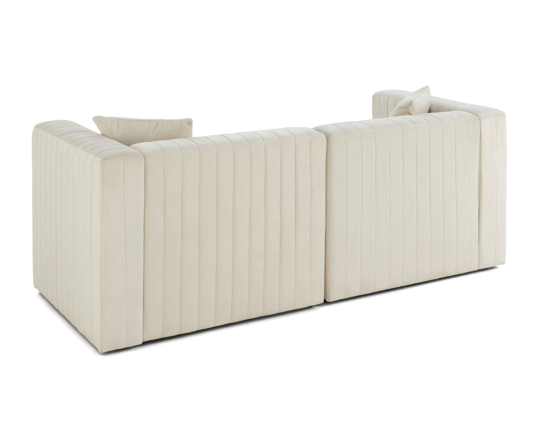 Canapé modulable 2 places en velours Nova