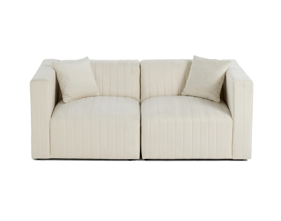 Canapé modulable 2 places en velours Nova