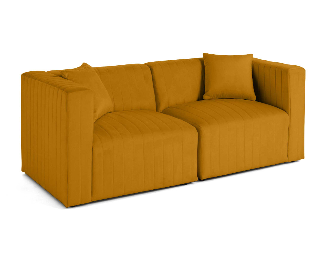 Canapé modulable 2 places en velours Nova